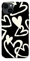 Чохол Demsky Black and white hearts для Apple iPhone 14 Plus (6.7)