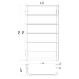 Рушникосушарка UNIO LS W 900-500-7 Драбинка Скоба (20883) - мініатюра 4