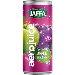 Сік газований Jaffa Aerojuice Can яблучно-виноградний 0.25 л