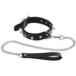 Нашийник з повідцем Fetish Tentation Spikes and Leash