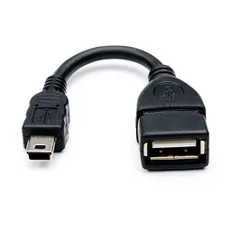 Перехідник кабель mini-USB 0.1 метра чорний виробництва Atcom - мініатюра 1