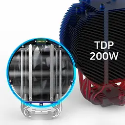 Zalman Процесорний кулер Zalman ZET5, ARGB LGA 1851, 1700, 1200, 115x, AM5, AM4, 4pin PWM, 3pin+5VARGB, TDP200W, білий - мініатюра 5