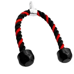 Канат для трицепса з подвійним хватом Power System PS-4041 Triceps Rope Black/Red (PS-4041_Black)