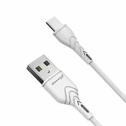 Дата кабель USB 2.0 AM to Type-C 1.0m White Grand-X (PC-03W) - мініатюра 2