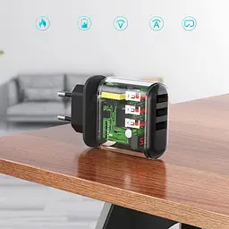 Зарядний пристрій CHOETECH (3USBх2.4A) Black (Q5009-EU) - мініатюра 2