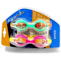Окуляри для плавання дитячі Intex 55693 Aqua Flow Kids, 2 пари в пакованні, регульована гумка, від 3 до 8 років - мініатюра 3