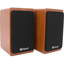 Колонки Kisonli X23BT, 2x5W, USB/AUX/BT, DC: 5V/1-2A, Wooden, BOX, Q12