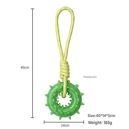 Іграшка для жування Derby TPR Ring + Rope Dog Toy - мініатюра 2