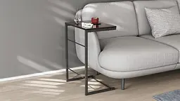 Столик Террі Ferrum-decor 650x440x330 Чорний метал ДСП Венге Магія 16 мм (FRD-105316)