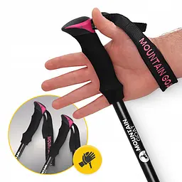 Трекінгові палиці Mountain Goat Pro+ 43-130 см Black/Pink (P-5905973404662) - мініатюра 10