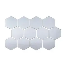 Дзеркальний декор Wall Sticker SW-00002512 акриловий самоклеючий 85х95 мм 12 шт. срібло