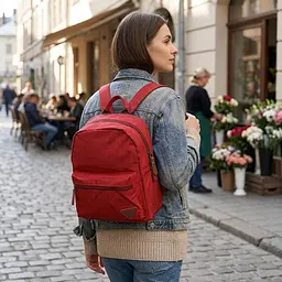 Стильний жіночий рюкзак з текстилю Vintage 22245 бордовий - мініатюра 2