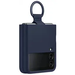 Чохол Samsung Galaxy Z Flip 4 Silicone Cover with Ring Navy sm-f721b - мініатюра 4