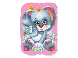 Пазли магнітні VLADI TOYS А5 Малюк зможе "Зайчик" VT3301-03 - мініатюра 2