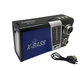 Акумуляторний радіоприймач Everton RT-816 з ліхтарем Bluetooth FM USB SD (1756375709)
