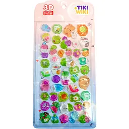 Набір 3D-наліпок Tiki Wiki Crystal Тікі котики в саду (25ESE009-10)