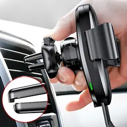 Автотримач з бездротовою зарядкою Baseus Gravity Car Mount (Air Outlet) 1.67A 10 W WXYL-01 - мініатюра 7