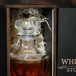 Подарунковий набір віскі Whiskey Stones №11 графин Bormioli Rocco Cassiopea в дерев'яному пеналі - мініатюра 7