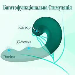 Багатофункціональний силіконовий вібратор 3 в 1 для клітора та точки G з імітацією лизання фіолетовий 16.5 см - мініатюра 4
