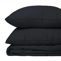 Літній постільний комплект MirSon Line Satin Light Pro Black Бавовна Полуторний (2200010977837) - мініатюра 7