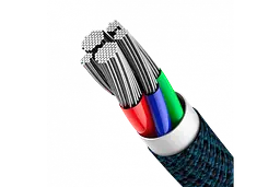 Кабель Baseus High Density Braided Fast Charging Cable Type-C to Lightning PD 20W 1m CATLGD-03 Blue - мініатюра 3