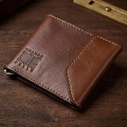 Чоловічий затиск для грошей Grande Pelle 11522 коричневий - мініатюра 1