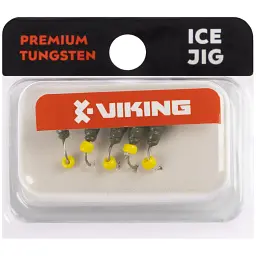 Мормишка вольфрамова Viking Fishing Shrimp+bead 0.95g 9mm Olive+Y (5шт) - мініатюра 2