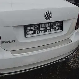 Накладка на задній бампер для Volkswagen Polo V 4D FL 2014-2017 Нержавіюча сталь з загином 1 шт (Premium Z-VW36) - мініатюра 2