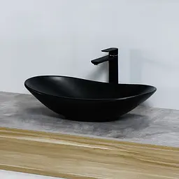 Умивальник Rea Royal 60 black mat накладний чорний REA-U0442, Чорний матовий - мініатюра 3