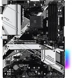 ASRock B550 Pro4 (AM4/B550, 4*DDR4, 2xPCIex16, HDMI/VGA, 6xSATAIII, 3xM.2, GLan, 7.1ch, ATX)