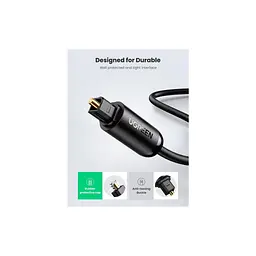 Кабель мультимедійний Optical Toslink 1.0m AV122 black Ugreen (70890) - мініатюра 5