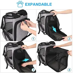 Рюкзак для домашніх тварин, що розширюється Voyager Pet VB16007T - мініатюра 4