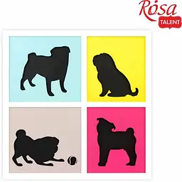 Набір картина 3D Rosa Talent 4 Dogs МДФ ґрунтоване 3 шари 30х30 см - мініатюра 2