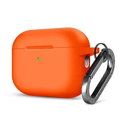 Силіконовий чохол для навушників Apple AirPods Pro 2 2022, Hang Case, помаранчевий, ультратонкий захисний кейс товщиною 2 мм, захист від подряпин, пилу та ударів, компактний, з карабіном для кріплення, ArmorStandart (ARM68594)