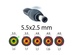 Блок живлення для Toshiba M105 M115 Series (19V 4.74A 90W (5.5x2.5)) - мініатюра 2
