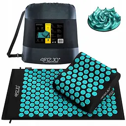 Килимок акупунктурний 4FIZJO Eco Mat XL Аплікатор Кузнєцова з подушкою 72 x 42 см 4FJ0380 Black/Blue (P-5907739313911) - мініатюра 2