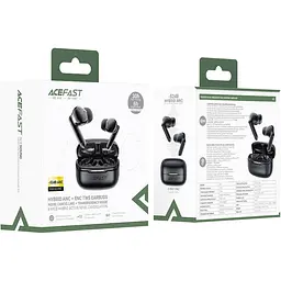 Навушники TWS Acefast W5 hybrid noise reduction black - мініатюра 3
