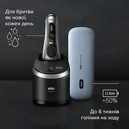 Електробритва Braun Series 9 Pro+ 9577cc Wet&Dry Silver/Black UA - мініатюра 5