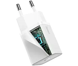 Блок зарядний адаптер Baseus Super Si Quick Charger 20 W USB-C (CCSUP-B02) білий - мініатюра 2