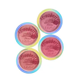 Рум'яна для обличчя DoDo Strawberry Milk сухі компактні набір 4 шт. (D4209)