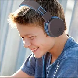Дитячі навушники провідні JLab JBuddies Kids (IEUHJKSTUDIORGRYBLU6) сірі з блакитним - мініатюра 4