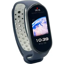 Ремінець Becover Vents Style для Xiaomi Mi Smart Band 9 Blue-White (711987) - мініатюра 4