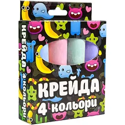 Крейда велика кругла Strateg 50115 4 штуки Різнокольоровий shop (4823113839468)