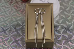 Сережки позначки Xuping Jewelry основа на колечку 7.5 см сріблясті