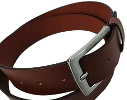 Чоловічий шкіряний ремінь під джинси UP2 Fashion Німеччина Коричневий - мініатюра 4