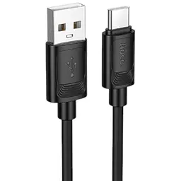 Кабель для заряджання Hoco X122 USB-A - Type-C силіконовий 1 м підтримка швидкої зарядки до 3 A Чорний - мініатюра 2