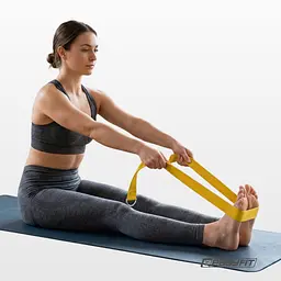 Ремінь для йоги EasyFit жовтий - мініатюра 9