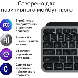 Комплект Logitech MX Keys S Combo для MAC Bluetooth/Wireles UA Space Grey (920-012845) - мініатюра 2