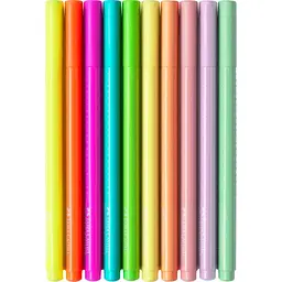 Фломастери Faber-Castell Grip felt-tip pen neon + pastel, тригранні пастельні + неонові, 10 кольорів (30746) - мініатюра 3