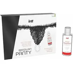 Набір Intt Brazilian Panty Black: трусики на зав’язках S-XL
